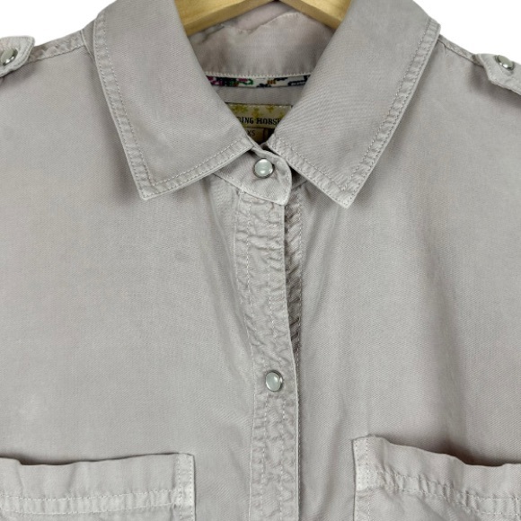 HOLDING HORSES Dimanche Button Down Shirt with Pearl Snap Buttons Size XS - Picture 5 of 13